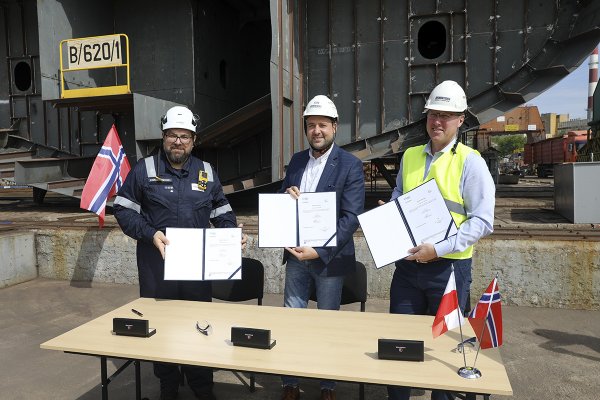 Remontowa Shipbuilding: ceremonia położenia stępki promu o napędzie hybrydowym