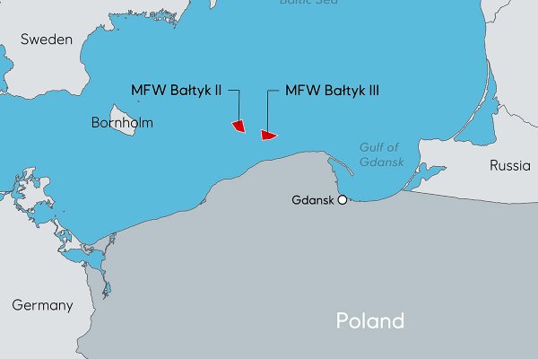 Projekty MFW Bałtyk II i MFW Bałtyk III z przyznanym prawem do wsparcia inwestycji
