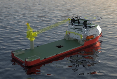 Ulstein prezentuje projekt płytkowodnego statku konstrukcyjnego offshore
