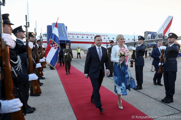 Prezydent Duda rozpoczął wizytę w Chorwacji