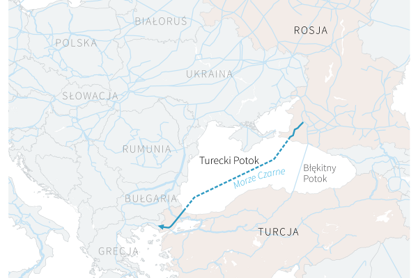 Rosja: Gazprom zbudował już 220 km Tureckiego Potoku