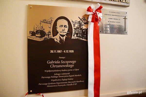Upamiętniono Gabriela Chrzanowskiego - jednego z pomysłodawców budowy portu w Gdyni