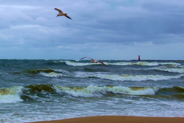 Silny wiatr na Wybrzeżu i sztorm na Bałtyku