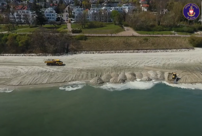 Zasilanie plaży w Gdyni Orłowie