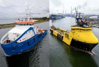 PSV Coey Viking i statek wielozadaniowy Planeta I na próbach morskich [V...