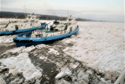 Lodołamacze rozbijają zator na Zbiorniku Włocławskim - z Gdańska dopłyną dwie dodatkowe...