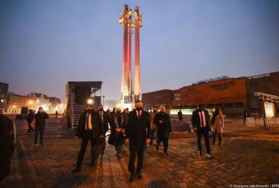 Prezydent Duda uczcił 50. rocznicę Grudnia '70 pod Pomnikiem Poległych Stoczniowców