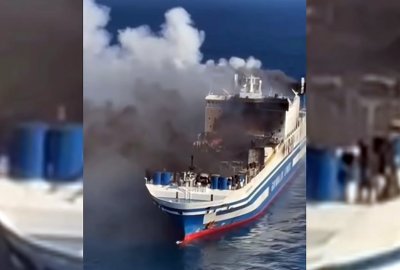 Pożar na polskiej budowy promie z 288 osobami na pokładzie