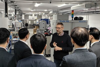 Przedstawiciele Hanwha Ocean oglądali laboratoria Politechniki Gdańskiej...