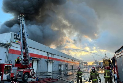 Pożar na terenie Portu Gdańsk