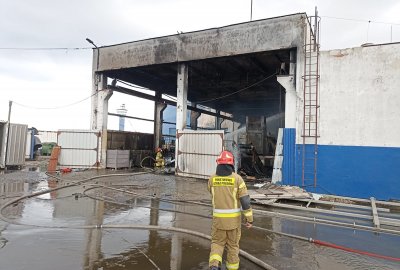 Gdańsk: Pożar na terenie Portu Północnego