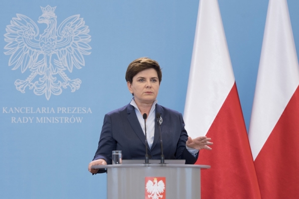 Premier Szydło: projekt Nord Stream 2 godzi w interes gospodarczy Polski